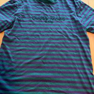 Guess Originals Teal and Purple Striped Tee